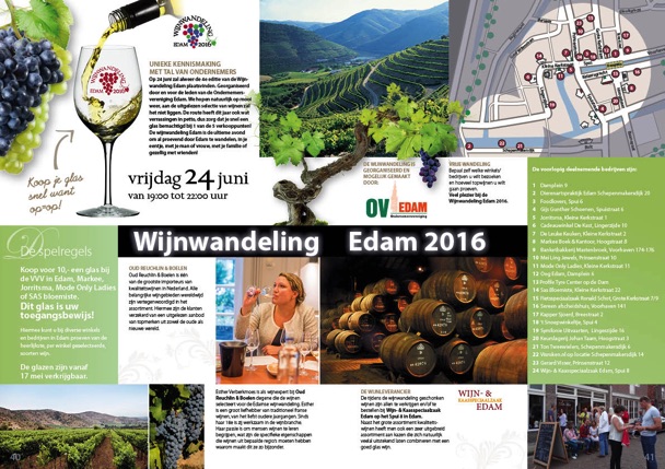 wijnwandeling Edam 2016 Verrassend Winkelen pagina